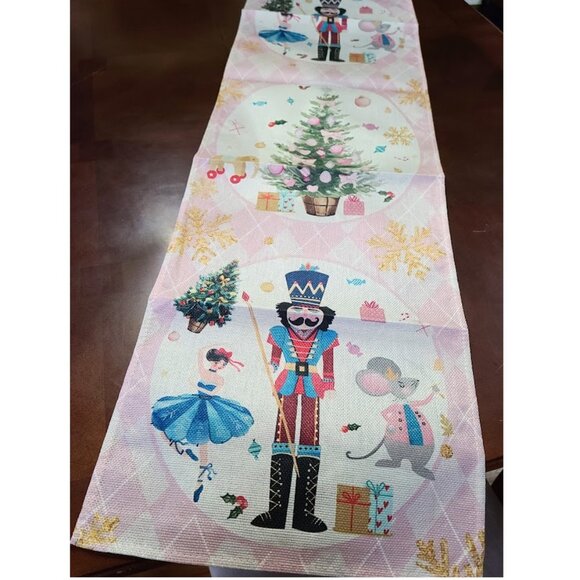 Nutcracker Table Runner Christmas Decor Holiday Decoration Decorative Cloth 72" - Picture 3 of 15